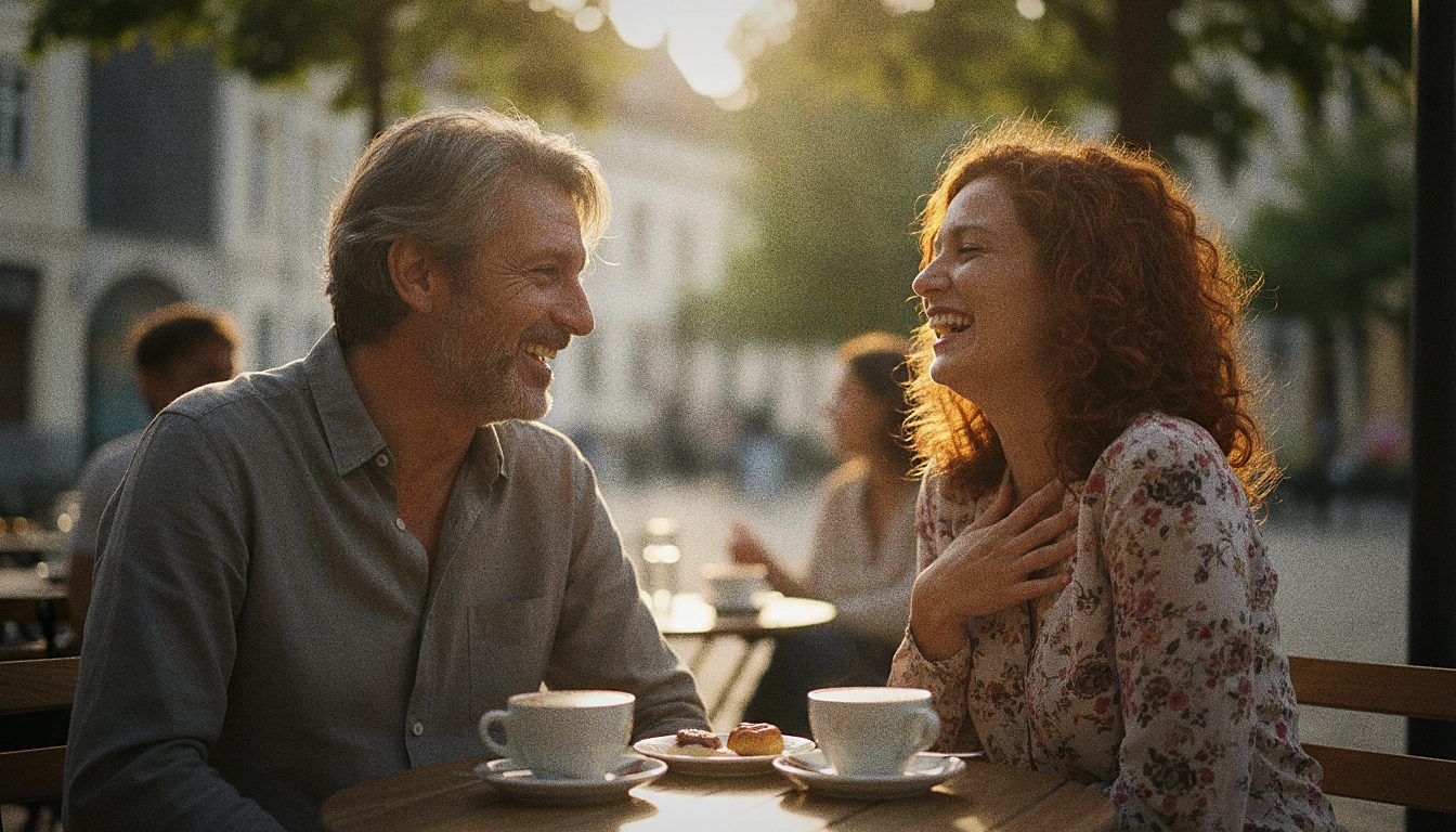 Dos personas conociéndose buscando pareja